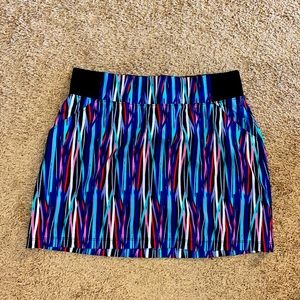 Multi colored athletic skort